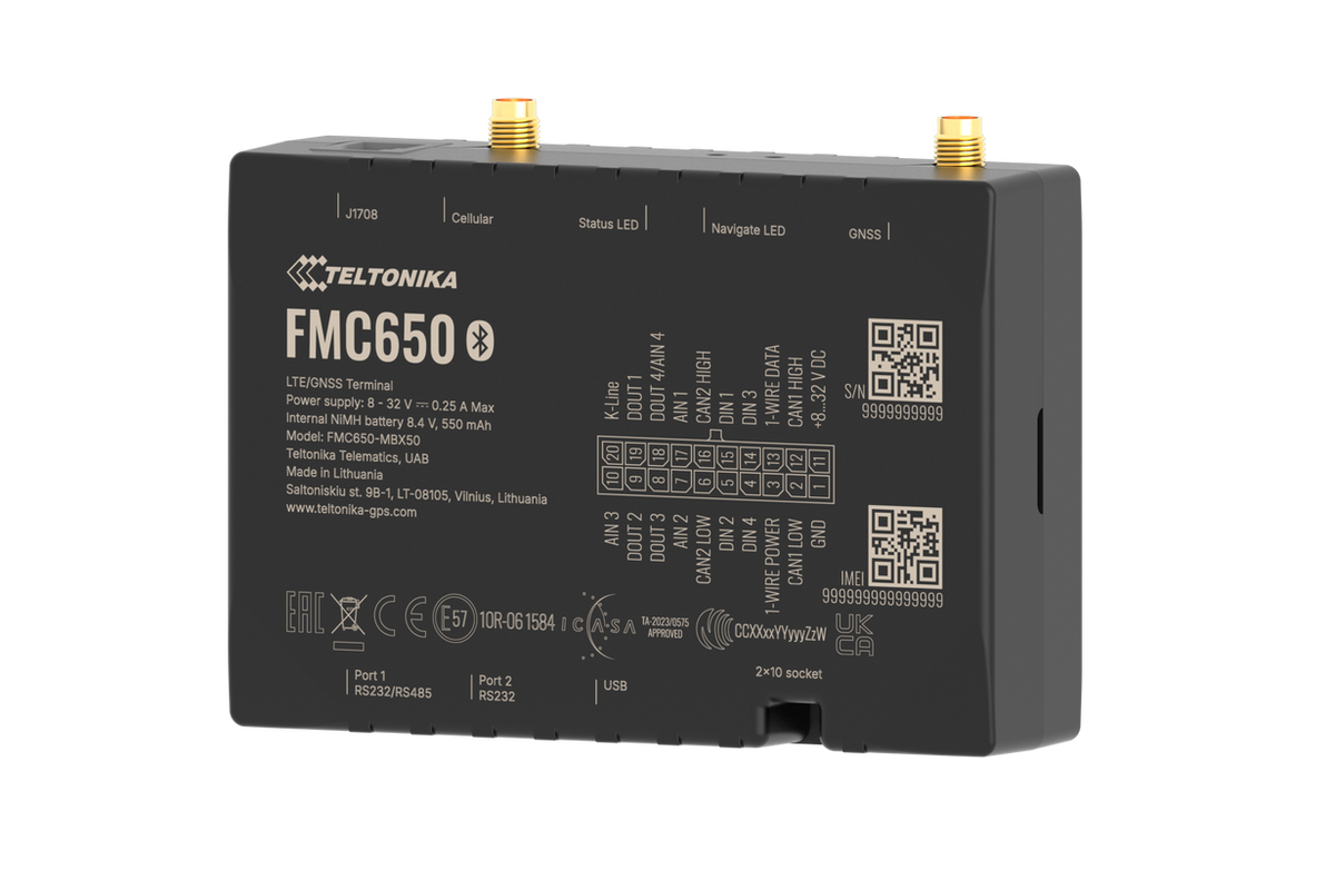 Teltonika FMC650 (4G, tahograf) Napredna sledilna naprava Teltonika FMC650 4G za tahograf in FMS
