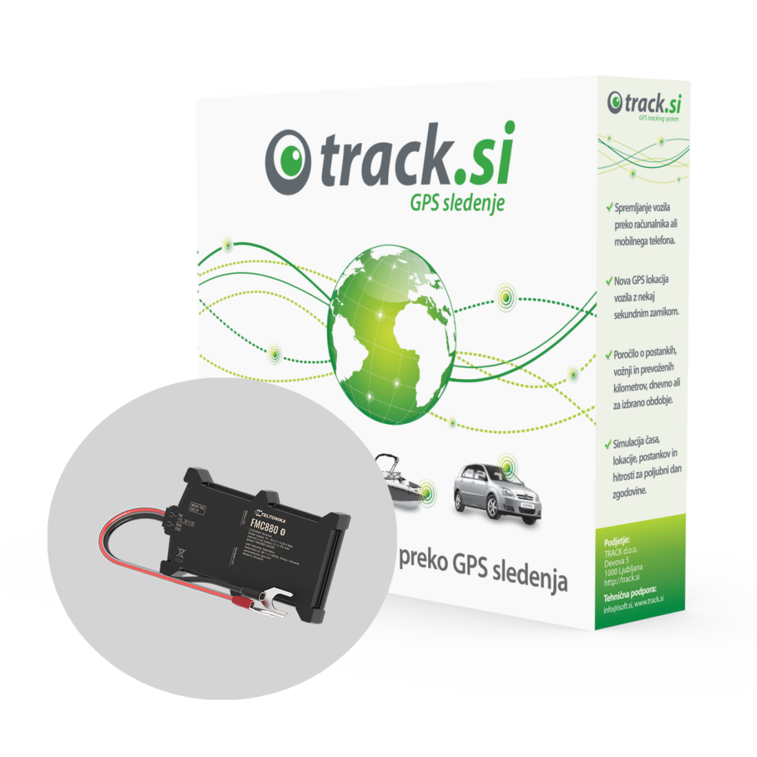 Track akumulator FMC880 Paket Track akumulator s sledilno napravo Teltonika FMC880