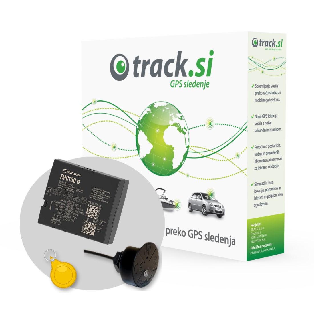 Paket Track IDENTIFIKACIJA Paket Track IDENTIFIKACIJA: sledilna naprava Teltonika FMC130, NFC bralnik in NFC obesek