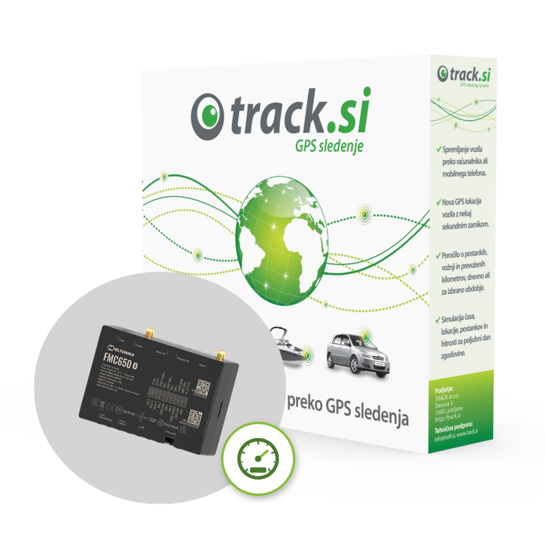 TRACK TAHO paket – FMC650 s tahografom Paket TRACK TAHO: sledilna naprava Teltonika FMC650 za daljinski prenos podatkov tahografa